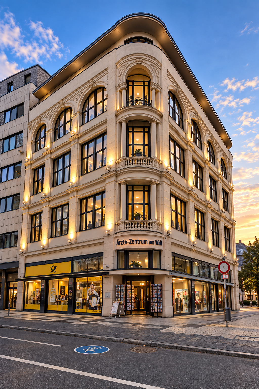 Fritzsche-Haus am Wall 32 mit Schmuckfassade und Ärzte-Zentrum